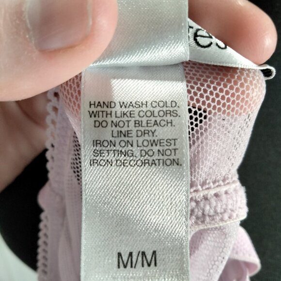 Vtg Y2K Delicates Mesh Babydoll Slip Dress M Embroidered Beaded Coquette Floral - Picture 10 of 10